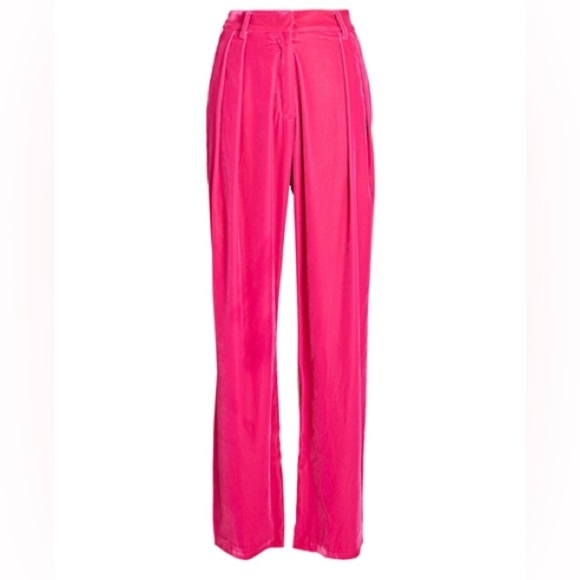 NWT STAUD velvet pink pants